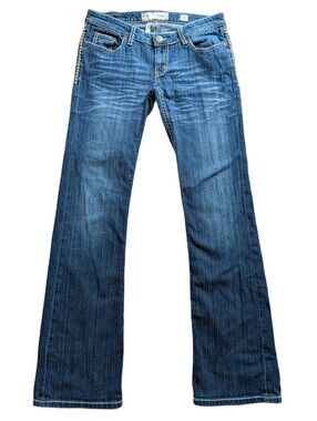 BKE Denim Buckle Womens Dark Blue Stella Bootcut Jeans Size 29 Long (29x33.5)